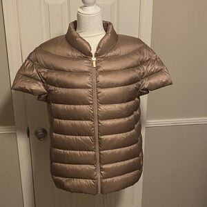 Martha Stewart Women's Short Sleeve Puffer Jacket - Tan